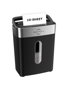 Trituradora de Papel BONSEN Corte Cruzado 10 Hojas P-4