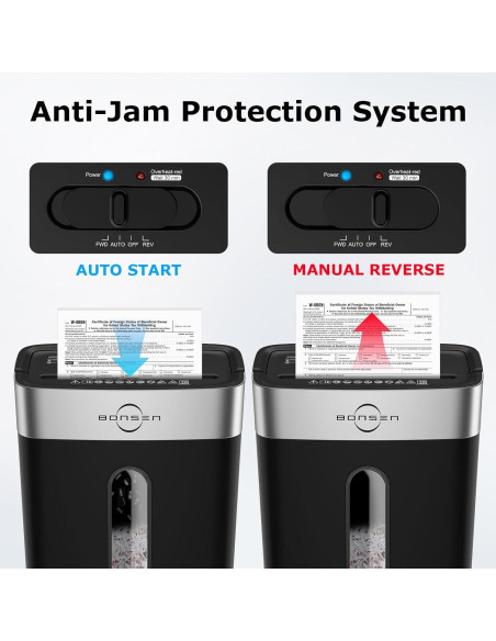 Trituradora de Papel BONSEN Corte Cruzado 10 Hojas P-4