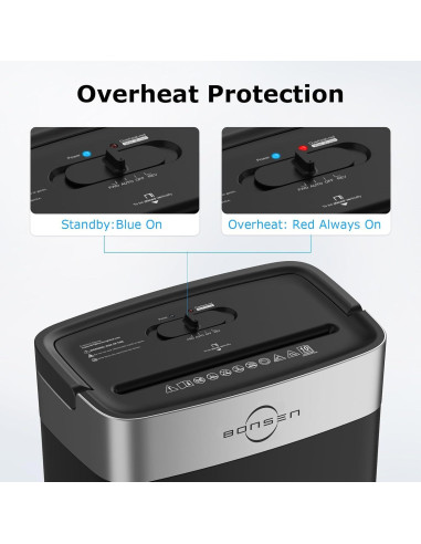 Trituradora de Papel BONSEN Corte Cruzado 10 Hojas P-4