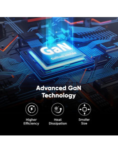 Cargador USB C 65W GaN Pro HIMAP Plegable 3 Puertos Negro 2