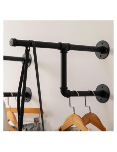 Perchero de Pared Industrial ZYUXUAN con 4 Varillas 82.6x45.2cm