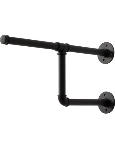 Perchero de Pared Industrial ZYUXUAN con 4 Varillas 82.6x45.2cm