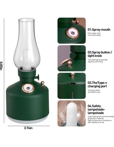 Difusor de Aceite Esencial FLYING APSARAS 260ml Verde