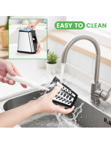 Rallador de Queso Eléctrico AERKINE 5 en 1 con 5 Cuchillas