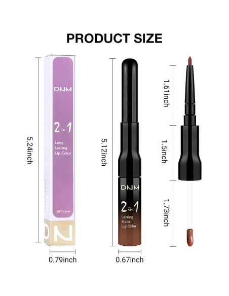 Lápiz Labial Mate evpct 4.14 ml Marrón Rojizo y Tinte de Labios