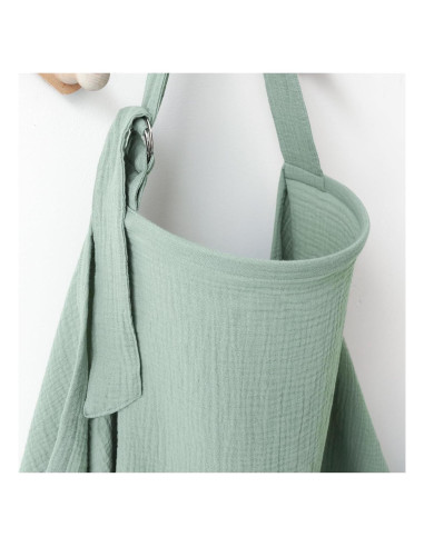 Cubierta de Lactancia Muselina 100% Algodón Verde Ajustable