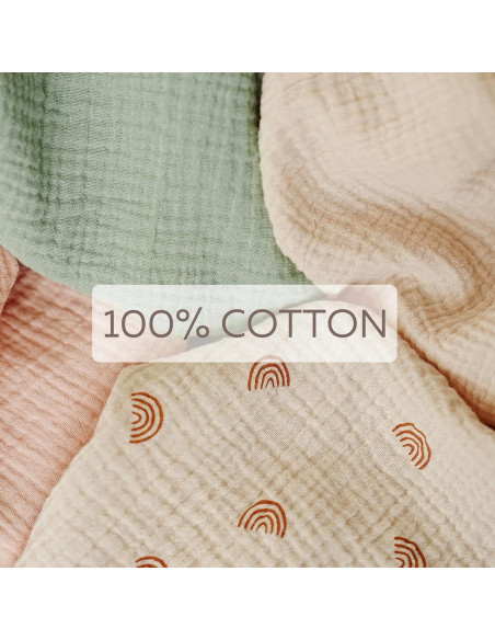 Cubierta de Lactancia Muselina 100% Algodón Verde Ajustable