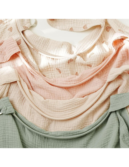 Cubierta de Lactancia Muselina 100% Algodón Verde Ajustable