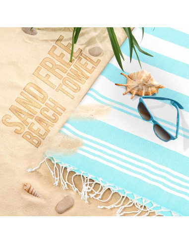 Toallas de Playa Utopia Paquete de 4 Algodón Aqua 182.9x101.6cm