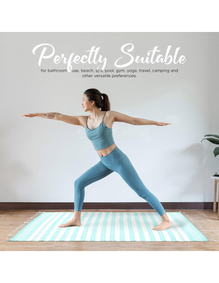 Toallas de Playa Utopia Paquete de 4 Algodón Aqua 182.9x101.6cm