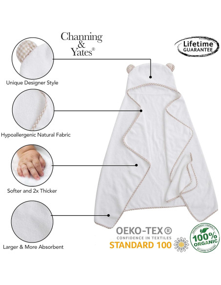 Conjunto de Toallas con Capucha Channing & Yates - Viscosa de Bambú