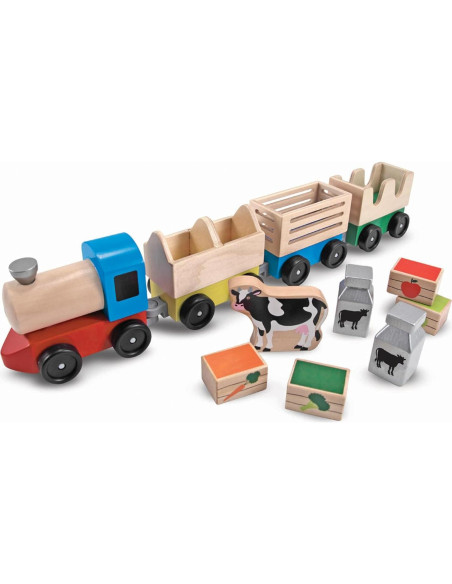 Juego de Tren de Madera Melissa & Doug - 3 Coches Intercambiables Juego de Tren de Madera Melissa & Doug - 3 Coches Intercambiables