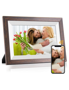 Marco Digital de Fotos 10.1" Weipan IPS HD Madera Marrón