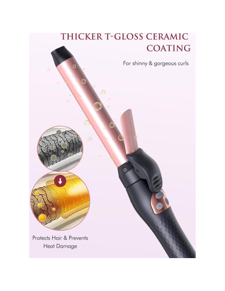 Plancha de Rizar Automática LANDOT 1 Pulgada Cerámica Ajustable