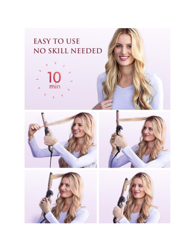 Plancha de Rizar Automática LANDOT 1 Pulgada Cerámica Ajustable