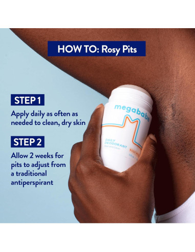 Desodorante Natural Megababe Rosy Pits 2 Paquetes 74.8 g