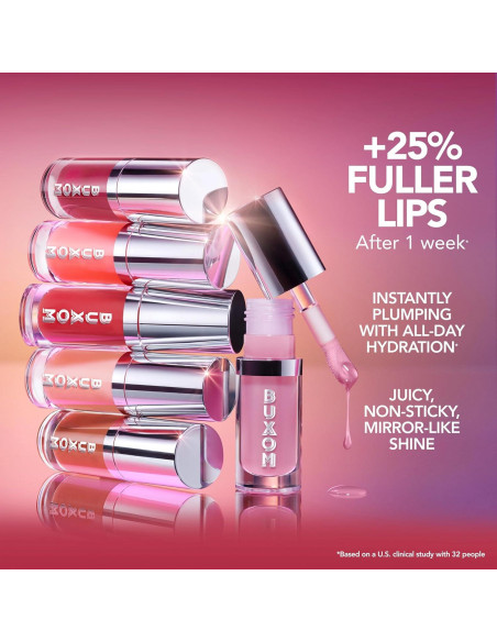 Brillo de Labios Buxom Plump-On Frambuesa 28g Hidratante