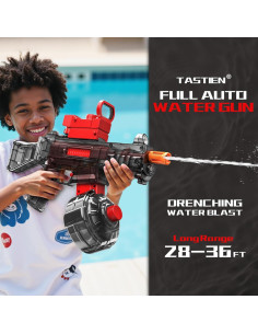 Paquete de 2 Pistolas de Agua Eléctricas TASTIEN 500ml 11m 2