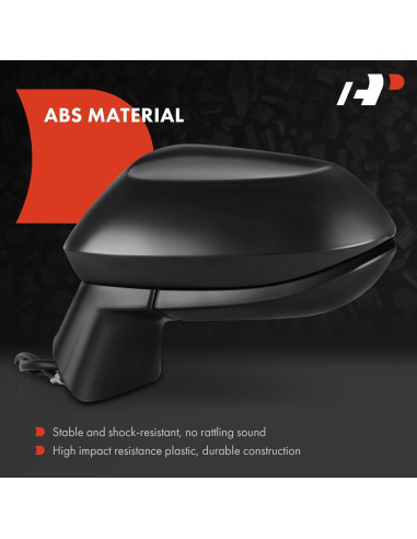 Espejo Retrovisor Manual Plegable A-Premium Negro Toyota Corolla 2020-2022