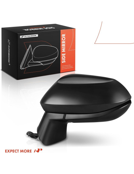 Espejo Retrovisor Manual Plegable A-Premium Negro Toyota Corolla 2020-2022
