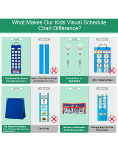 Calendario Visual de Horarios KIKIGOAL para Niños 67.5x24cm 2