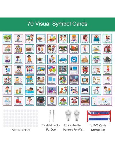 Calendario Visual de Horarios KIKIGOAL para Niños 67.5x24cm