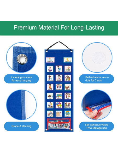 Calendario Visual de Horarios KIKIGOAL para Niños 67.5x24cm