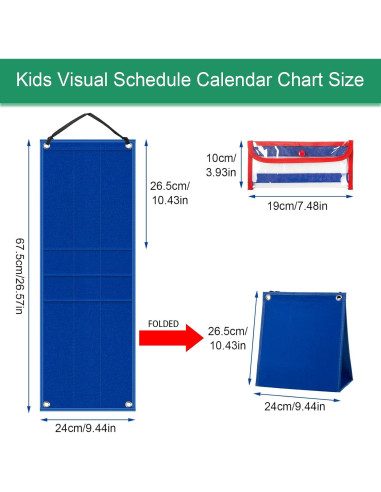 Calendario Visual de Horarios KIKIGOAL para Niños 67.5x24cm