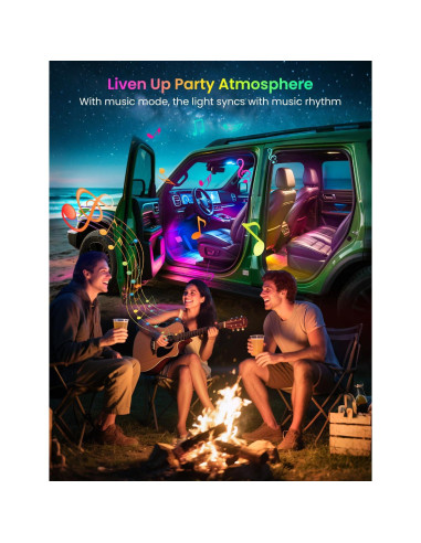 Luces LED Interior Auto Pak PAK544606 RGB+IC 72 LEDs