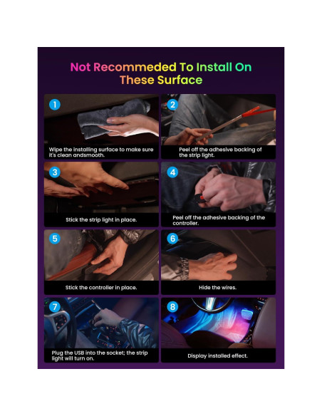 Luces LED Interior Auto Pak PAK544606 RGB+IC 72 LEDs