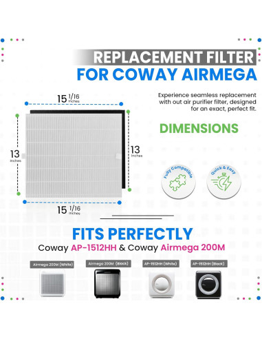 Filtro Bagean AP-1512HH Compatible Purificador Coway Airmega