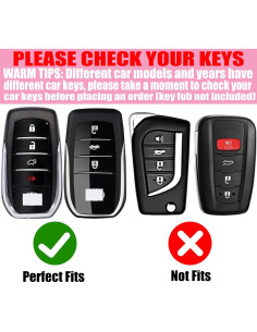 Cubierta de Llave YIKECASE para Toyota 4 Botones - Negro 2