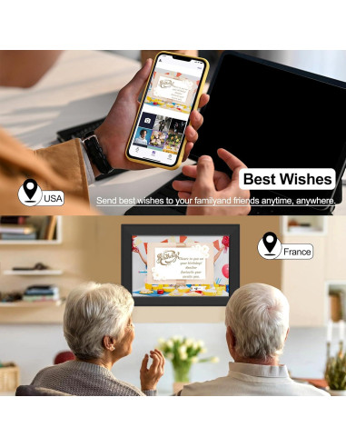 Marco de Fotos Digital WiFi Bgift 10.1" Pantalla Táctil HD
