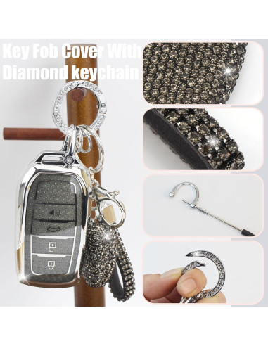 Cubierta de Llave YIKECASE para Toyota 4 Botones - Negro