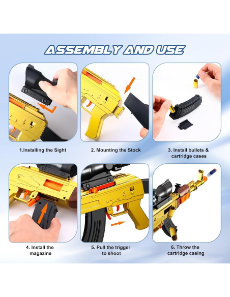 Rifle Francotirador de Juguete Shushuzz con Mira - Dardos de Espuma