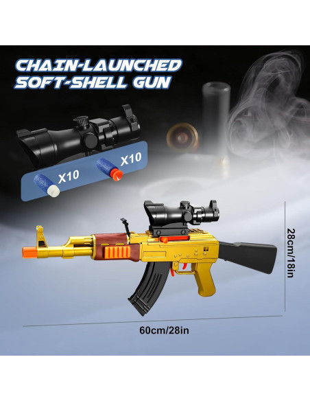 Rifle Francotirador de Juguete Shushuzz con Mira - Dardos de Espuma