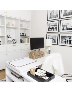 Soporte para Monitor Blu Monaco Dorado con Cajones 2 2