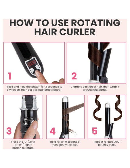 Plancha de Rizar Automática Honey Coco 1.1" (2.79 cm) LED Plancha de Rizar Automática Honey Coco 1.1" (2.79 cm) LED