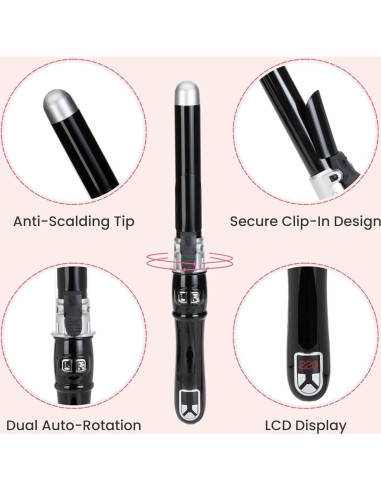 Plancha de Rizar Automática Honey Coco 1.1" (2.79 cm) LED