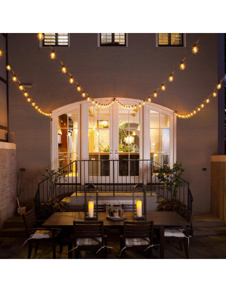 Luces de Cadena Solares Mlambert 48FT G40 con Control Remoto