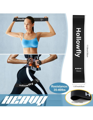 12 Bandas de Resistencia de Láttex Hollowfly para Ejercicio