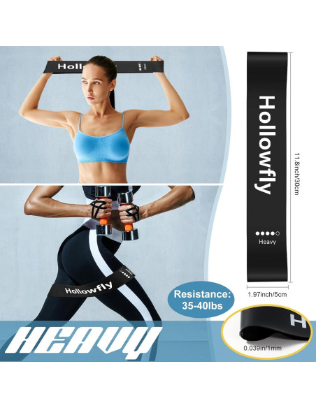 12 Bandas de Resistencia de Láttex Hollowfly para Ejercicio