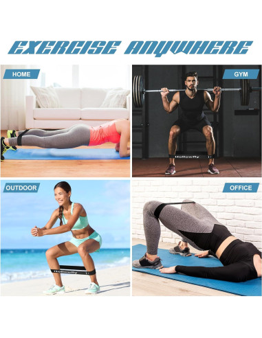 12 Bandas de Resistencia de Láttex Hollowfly para Ejercicio