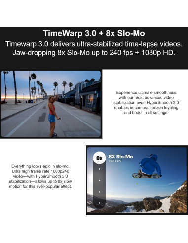 Cámara de Acción GoPro HERO9 Negro 5K 20MP Pantalla Táctil
