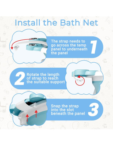 Bañera Plegable para Bebés Bunwag Azul 0-24 Meses 25L