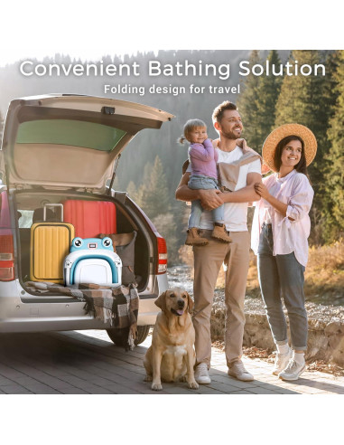 Bañera Plegable para Bebés Bunwag Azul 0-24 Meses 25L