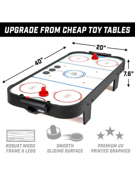 Mesa de Hockey de Aire GoSports 40" para Niños - Negro