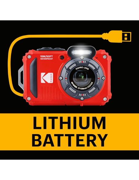 Cámara Digital KODAK PIXPRO WPZ2 16MP Resistente al Agua