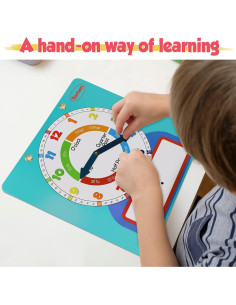 Reloj de Aprendizaje Magnético Torlam 30.48 cm Escribible 2