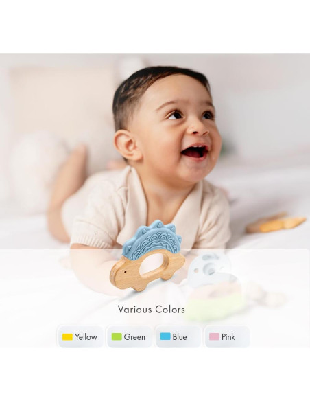Mordedor de Silicona y Madera JUNUNA - Alivio Dentición Bebé